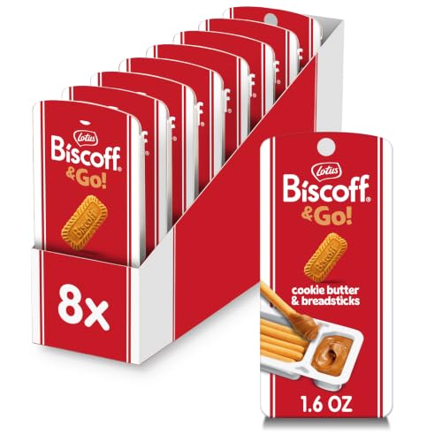 Lotus Biscoff & Go Sweet spread & breadstick Snack 8x45g, vegan