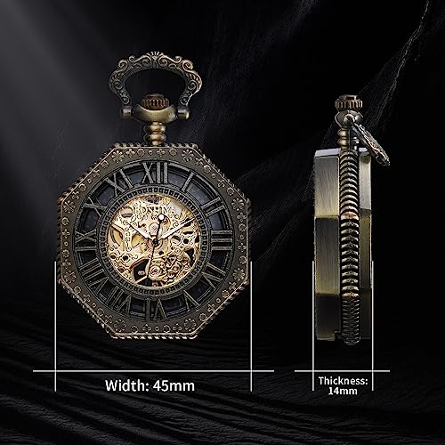 BOSHIYA Relógio clássico de quartzo vintage com numerais arábicos com corrente para , pais, aniversá