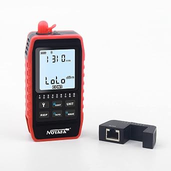 NOYAFA NF-908 Mini Optical Power Meter -60 ~ +8dBm, Fiber Light Meter with 6 Calibrated Wavelength, Network Cable Continuity Testing LED Lighting