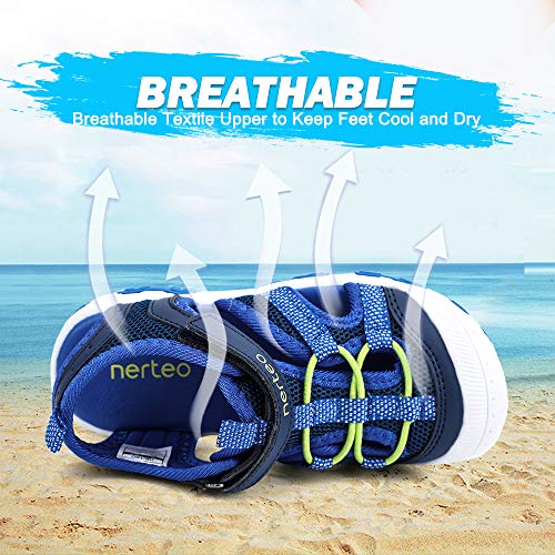 Nerteo NT190703NAVYROYALBLUE23 Boys Sandals Toddler thumb #3