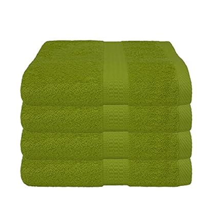 4 TLG. Handtuch-Set in vielen Farben - 4 Handtücher 50x100 cm - Farbe apfelgrün – Bild 3