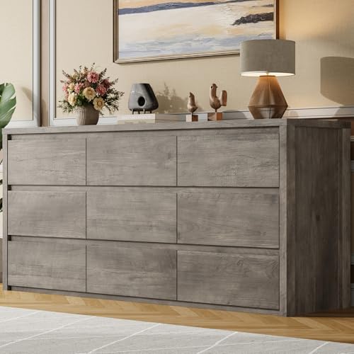 GarveeHome 9 Drawer Dresser for Bedroom, Wide Modern Chest of