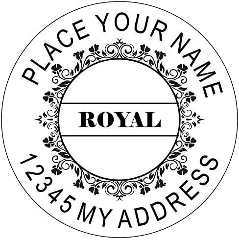 Sello de goma personalizado autoentintado, sello de dirección redondo, sello personalizado, monograma redondo personalizado, sello de dirección con