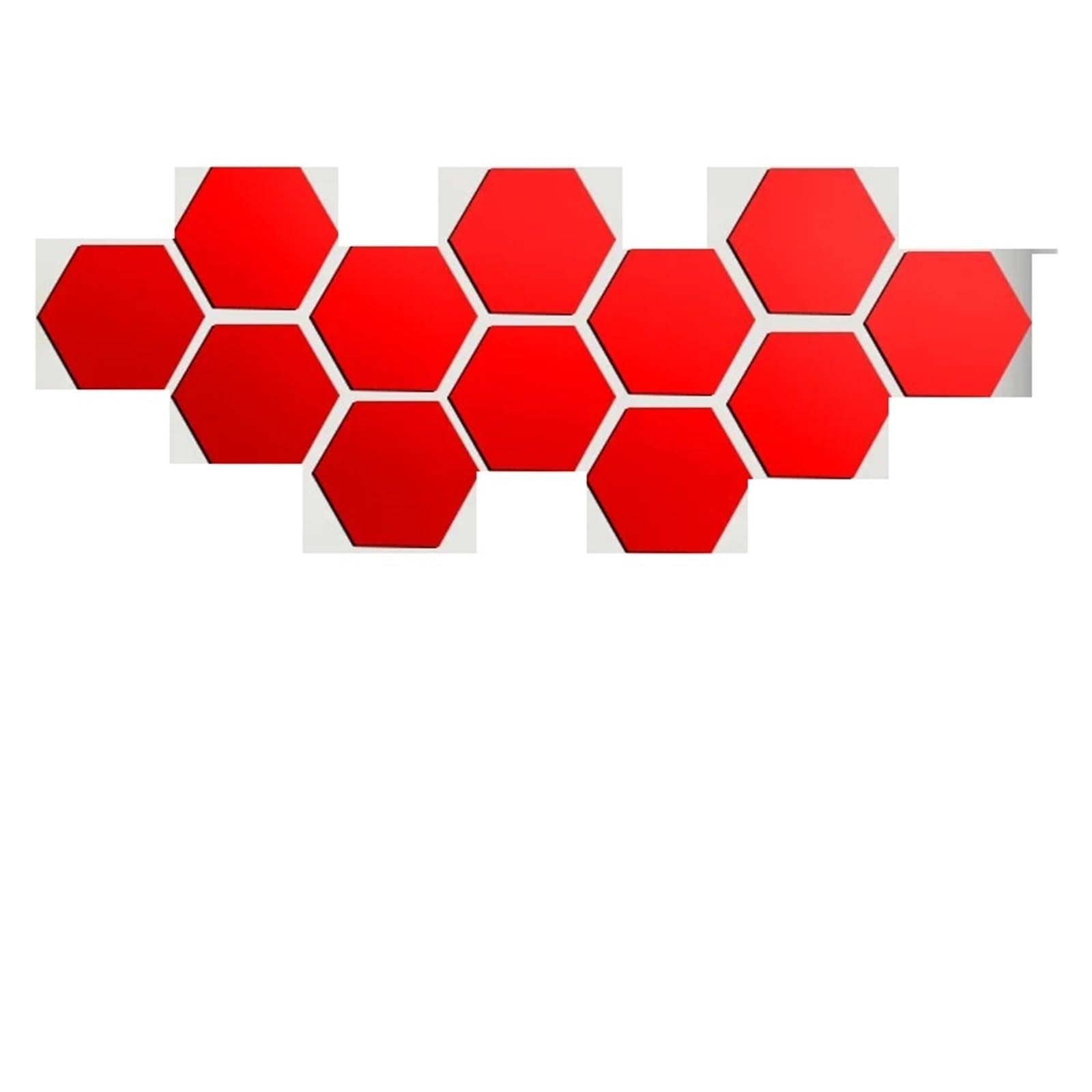 Hexagonal Mirror Wall Sticker Hexagon Mirror Wall Stickers Self Adhesive Removable Livingroom Bathroom Bedroom Wall Decoration Mirror Home Decoration(12pcs Red,M 100x85x50mm)