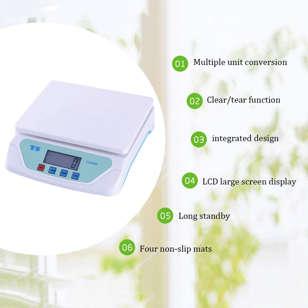 Báscula de Cocina Digital electrónica de 15 kg/1 g para Pesar Alimentos horneados con Pantalla LCD, minibáscula Industrial.