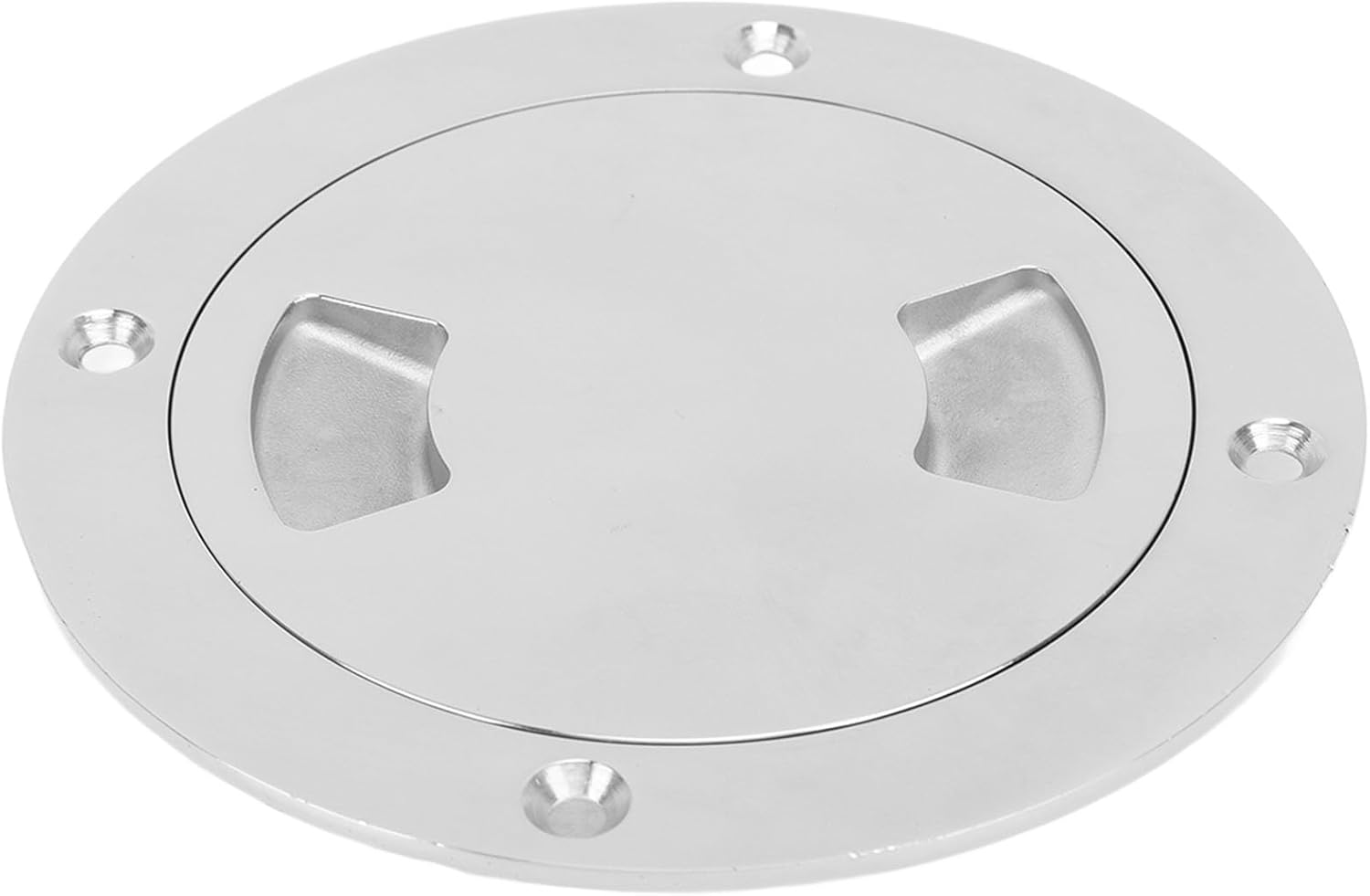Round Deck Plate Access Cover 5.5in Yacht Deck Plate Cover 316 Stainless Steel Fan Shaped Round Deck Plate Access Lid for Boat Truck RV