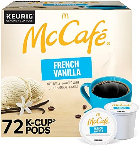 McCafe French Vanilla, Single Serve Coffee Keurig K-Cup Pods, Flavored Coffee, 72 Count