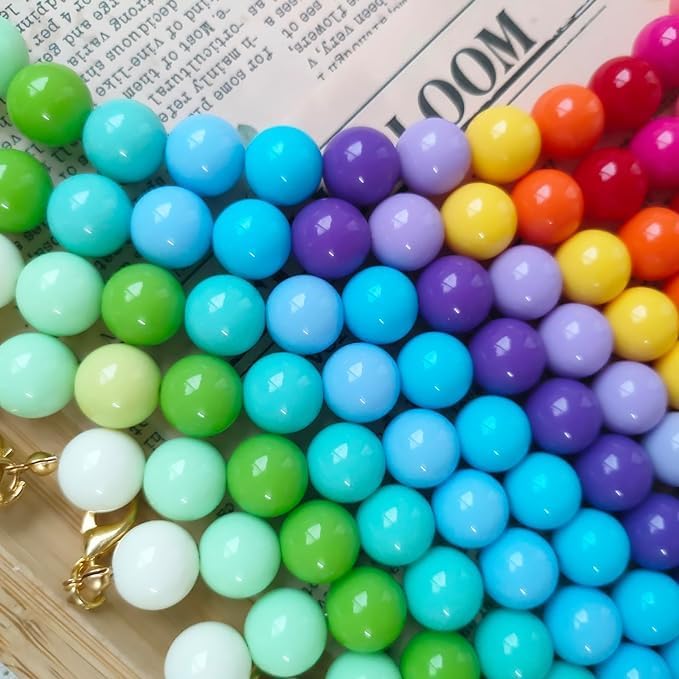 Miniatura 3 de Daovace Collar de perlas con cuentas para perro, hecho a mano, collar de perro elegante con campana, joyería para perros pequeños y cachorros (14 +