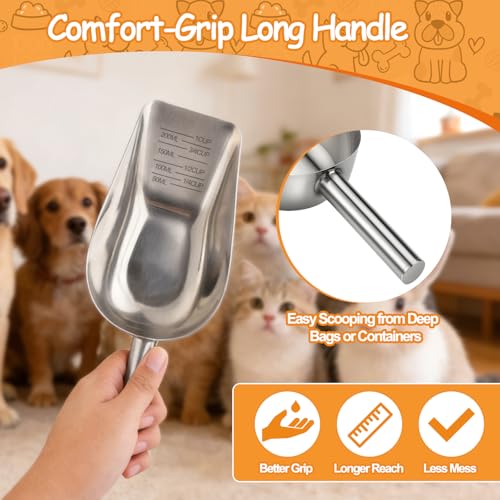 Cuchara medidora para mascotas de acero inoxidable - 50% de descuento