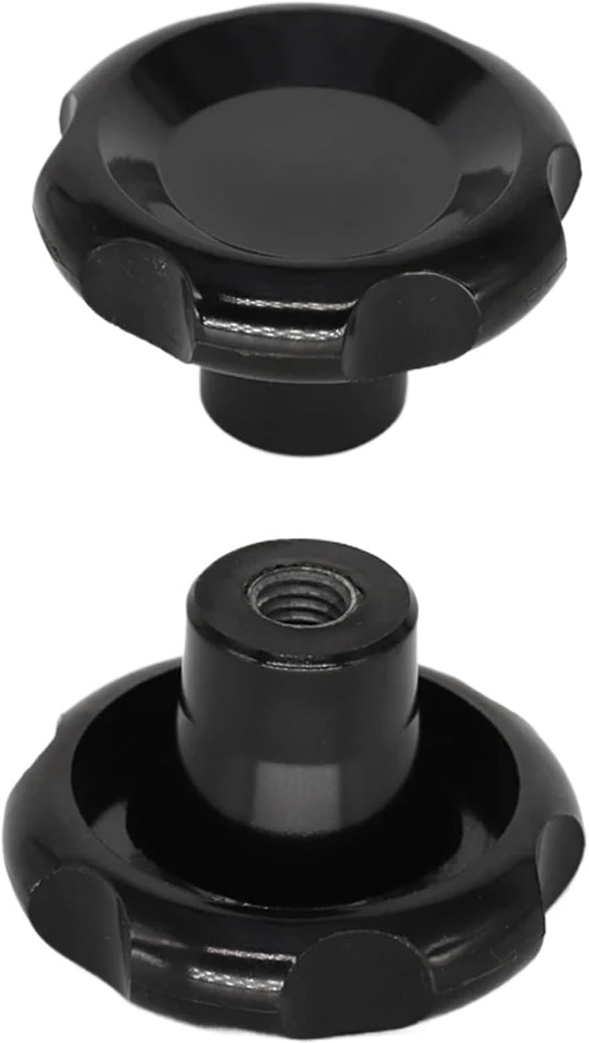 Wave Ripple Corrugation Screw On Grip Handle Clamping Knob Thumb Nut(60mm Head,2Pieces M8)