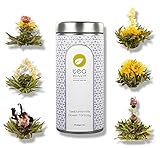 ✅ SPEKTAKULÄRER EFFEKT: Die zunächst unscheinbaren Teeblumen entfalten sich im heißen Wasser zu einer prächtigen Blüte und sorgen für Staunen, Freude und ein außergewöhnliches Erlebnis.