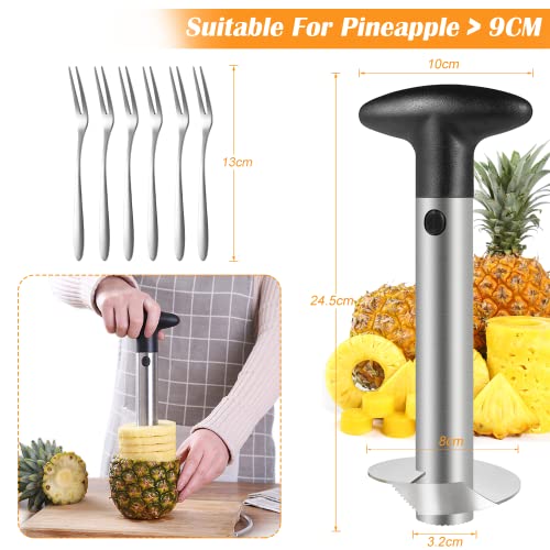 Foto von DASIAUTOEM Ananasschneider, Ananas Schäler, Ananasschneider Edelstahl, Ananas Entkerner Schneider, Ananasschäler zum Entkernen und Ringe schneiden, Rutschfester Griff Ananasschneider für Home & Küche