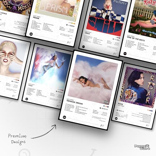 Image of Thepaper9store Pack of 8 - Katy Perry Music Album Art Wall Posters (8.4 x 12 Inch) Adhesive Tape Included | Aesthetic Wall Decor for Bedroom, Living Room, Office