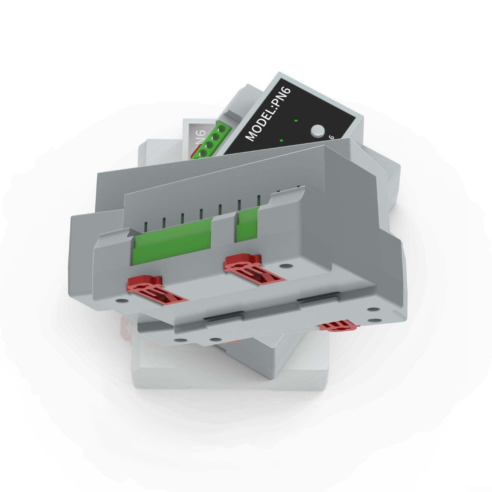 Confezione da 1 modulo interruttore relè a 6 canali 16A per Tuya Smart per ZIGBEE Telecomando WiFi con indicatori LED e pulsanti manuali ABS grigio Home Automation (per zig-bee in)