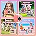 Instant Print Camera Toy for Kids, Girls Birthday Gifts for 3 4 5 6 7 8 Year Old Learning Music Story Player, 1080P HD Dual-Lens Creative Instant Camera (Pink)