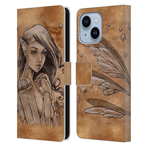 Étui en cuir iPhone 14 Plus Brigid Ashwood finition artistique haut de gamme