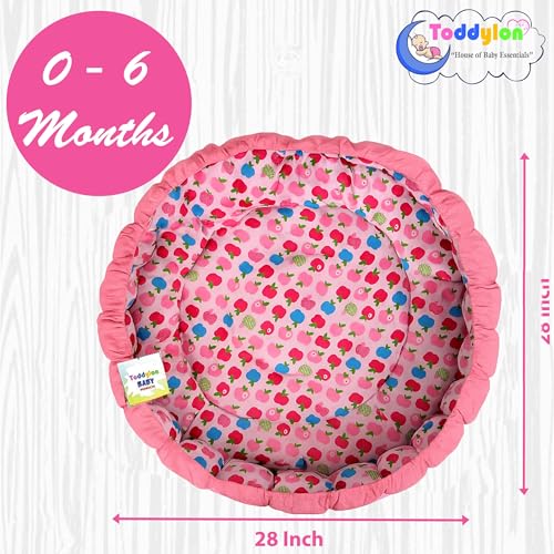 Image of Toddylon Baby Bed Bedding Set for New Born Mattress with Mosquito Net | Carry Bag|Essentials Combo (0-6 Months) (3PCS Set)