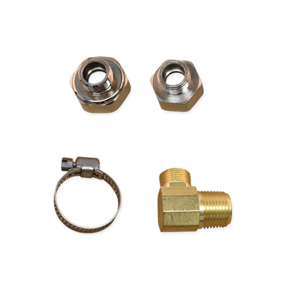 Eastman 69007 - Kit de drenaje y lavavajillas de acero inoxidable con puerto pequeño, 10 pies de longitud, color blanco, pies