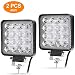 Produktbild LED Arbeitsscheinwerfer 2 X 48W Scheinwerfer LED Offroad Flutlicht 12V-30V Abstrahlwinkel 60/30, 3600K, 4320lm, SUV, UTV, ATV Flutlicht Wasserdicht IP67 Reflektor worklight Scheinwerfer