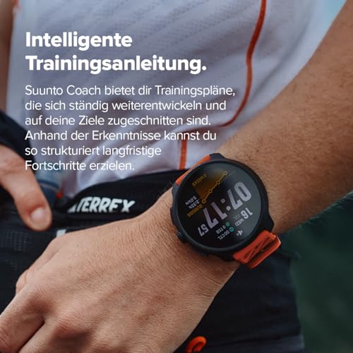 SUUNTO Race 2 GPS Sportuhr, Helles 1.5-Inch AMOLED Touchsreen,Schlankeres und Leichteres Design, 16-Tage Akkulaufzeit, Offline-Karten, Prezise Navigation, 115+ Sportmodi, Erweiterte Trainingsmesswerte