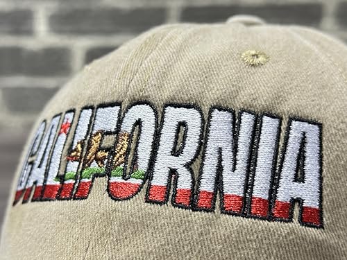 Image of California Bear Republic Baseball Cap for Men and Women, Adjustable Embroidered Dad Hat