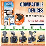 ROVE Kit de fils durs Dash Cam avec USB-C Port pour R2-4K, R2-4K PRO, R2-4K Dual, et R3 Modèles de caméras Dash, 24Hr Kit de surveillance de stationnement avec protection basse tension