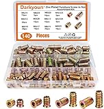 140Stk Einschraubmutter Einschraubmuffen Gewindebuchse Gewindeeinsatz Holz Gewinde Einzelteile aus Verzinktem Stahl Muttern für Holzmöbel CNC-Frästisch DIY-ERS (M6 M8 M10))