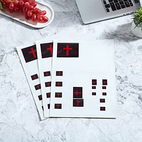 Image of CANTENDO 3 Pack Christian Flag Decal - Christian Flags Reflective Vinyl Car Stickers - for Car Window Bumper Waterproof Sticker (12 x 8.5 Inch)