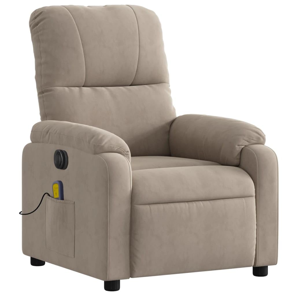 Poltrona Reclinabile Massaggiante Elettrica Tortora Microfibra,Poltrona Massaggiante,Poltrona Relax Massaggiante,Poltrone Relax per Soggiorno-3204922