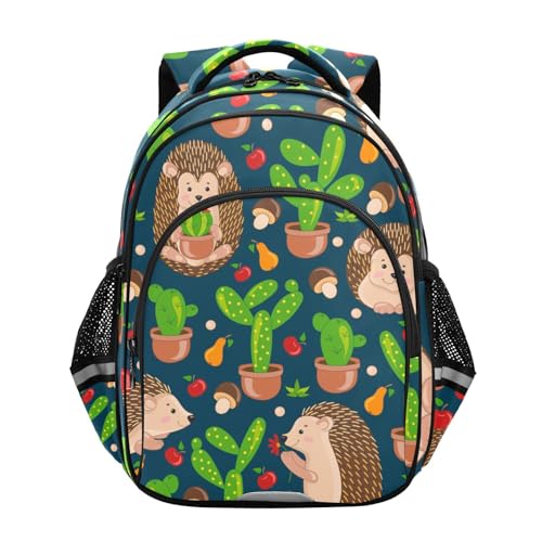 Sac à dos motif cactus et hérissons grand format pour PC 16.9"
