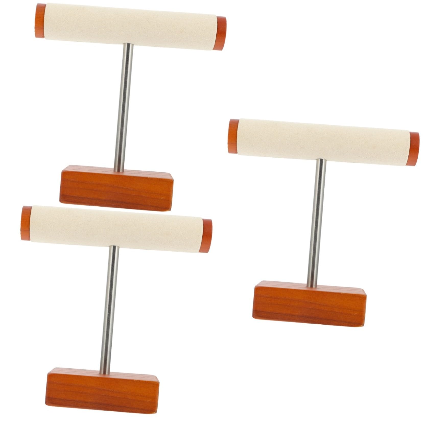 SOIMISS 3pezzi Espositore Retro Legno Massello Per Gioielli e Orologi Supporto Per Bracciali e Collane Decorazione Elegante Per Casa e Negozi Organizzatore Per Accessori