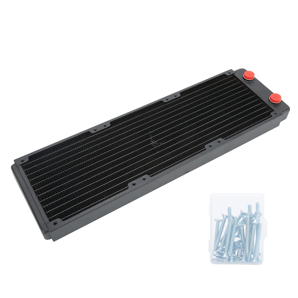Radiatore di raffreddamento ad acqua in rame di alta qualità, dissipatore di calore per CPU per computer PC, scambiatore di calore a 12 con separatore d’acqua integrato per ap