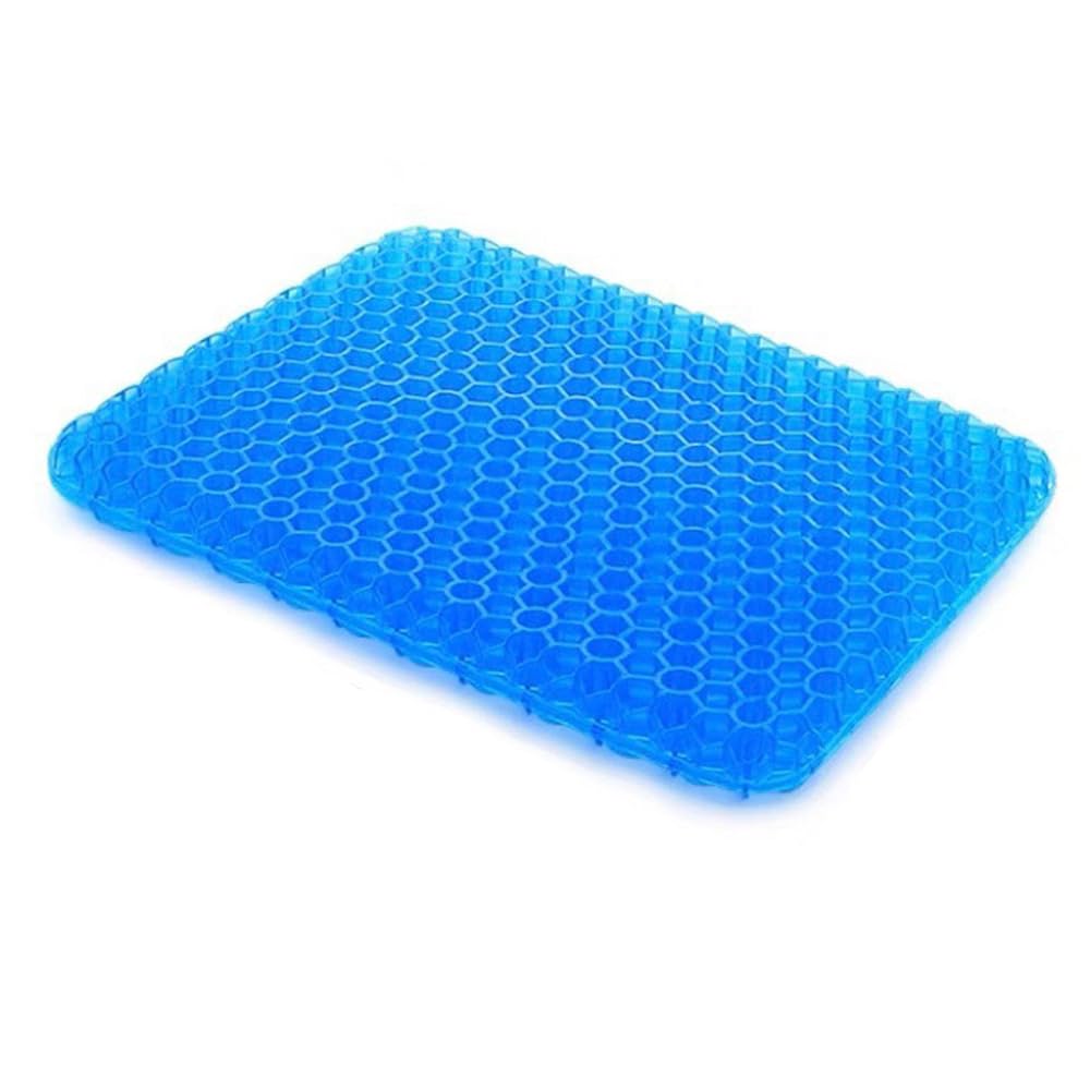 Cojín de asiento de coche fresco, cojín de gel de coche con funda de asiento antideslizante, cojín de gel de panal de abeja, cojín de asiento de oficina fresco y transpirable en verano