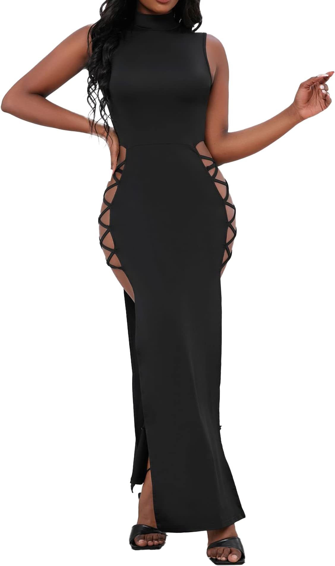 YIKUSO Sleeveless Bandage Sexy Dress for Women Club Party Tank Dresses Skinny Fashion Summer 2022