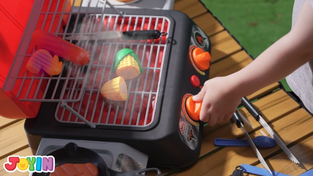 Barbacoa De Juguete 27 Piezas Para Niños – Set De Cocina Imitación Con Accesorios, ABS Resistente, Regalo Original