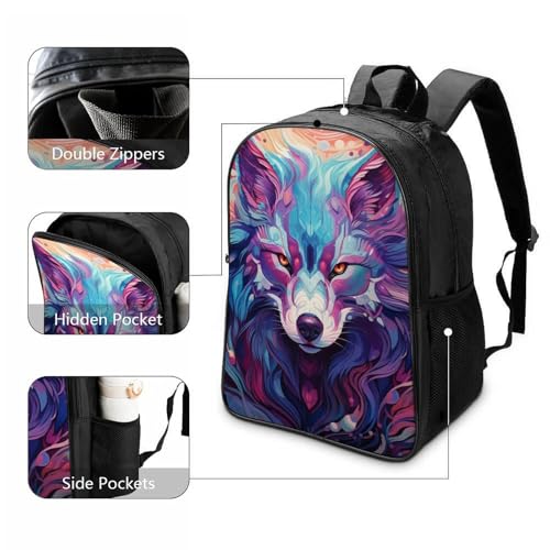 Mochila infantil impermeable Wolf 3D ideal para excursiones y preescolar 3