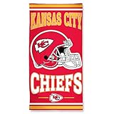 WinCraft NFL Kansas City Chiefs Fiber Beach Towel, 9lb/30 x 60