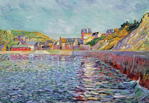 Pintura al óleo Port-en-Bessin de Signac: llene su hogar de luz y arte marino