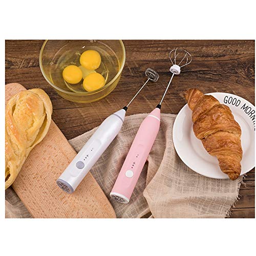 USB Ricaricabile Frullatore Montalatte Miscelatore Elettrico Portatile Schiuma Maker Frusta Inossidabile 3 velocità (Nero)