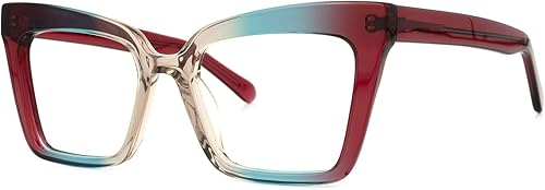 VOOGLAM Gafas rectangulares con bloqueo de luz azul para mujer, anti fatiga ocular UV Galarza