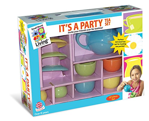 Small World Toys Living - It's a Party Porcelain 12-pc Miniature Tea Set