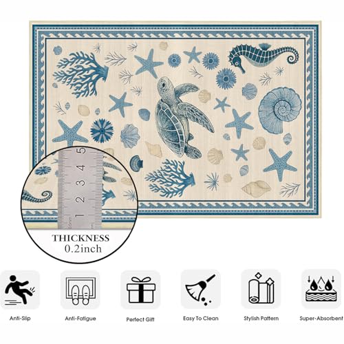Tapete decorativo azul 2'x6' para pasillo miniatura 7