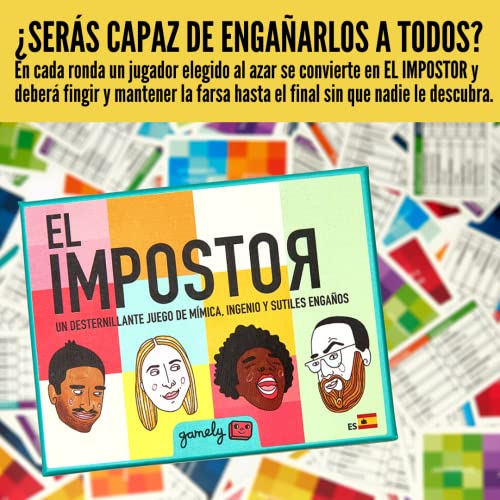 El Impostor: El desternillante Juego grupal de mímica y deducción de tamaño Bolsillo. (Español)