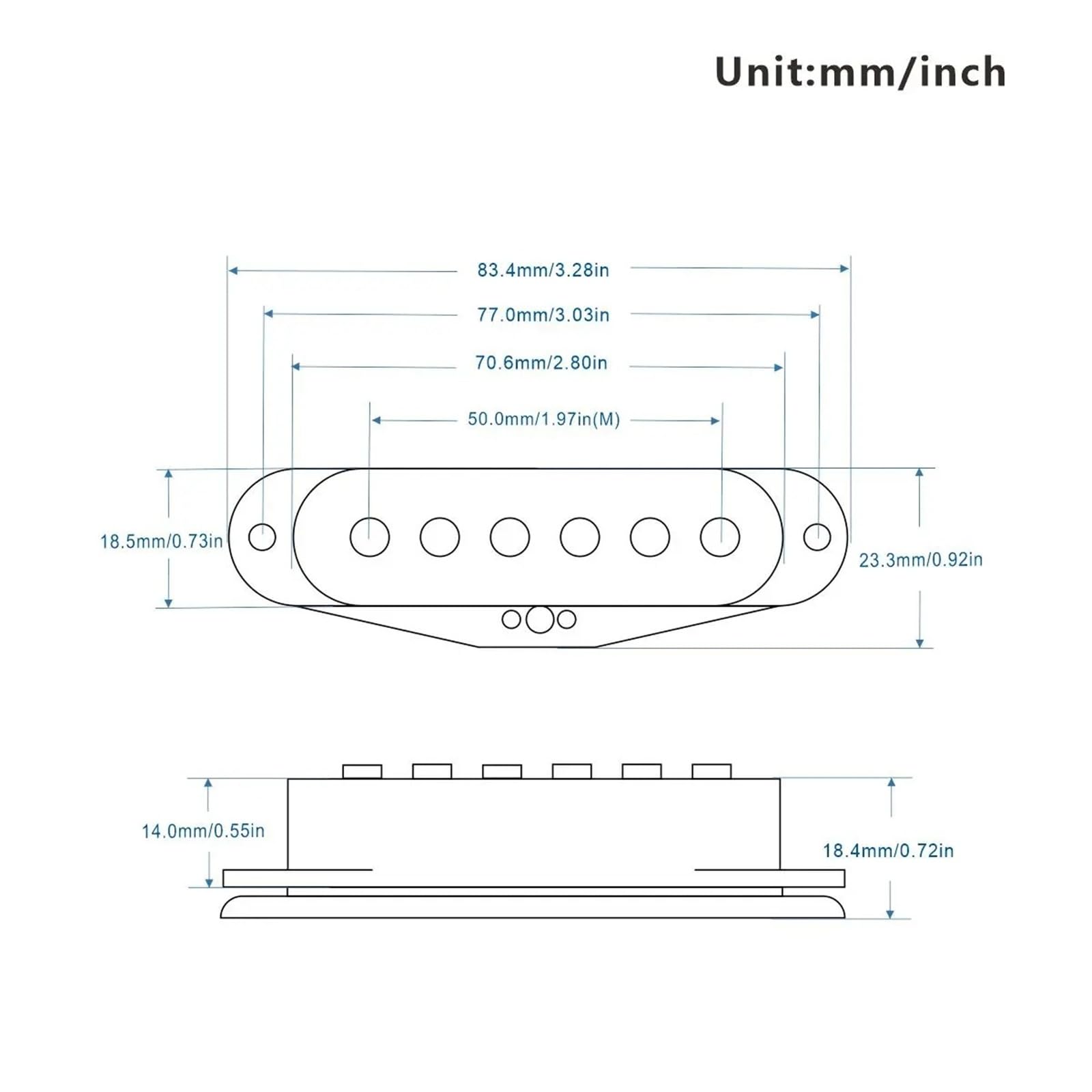 3 Stücke Humbucker + Single Coil Pickup Weiß Alnico 5 Gitarre Pickups Set for HSH