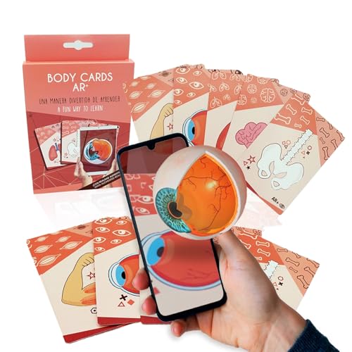 AR+ Body Planet: Body Cards, Cartas educativas del Cuerpo Humano con Realidad Aumentada, Flash Cards para niños, App incluida, Sistemas del Cuerpo, Material Educativo, Juguete Educativo