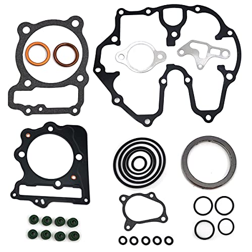 Image of FainWan Complete Top End Head Gasket Kit Compatible with TRX400EX TRX 400EX Sportrax 400 1999-2008 TRX400X TRX 400X 2009-2014 Cylinder Piston Head Engine Repair Non-Asbestors