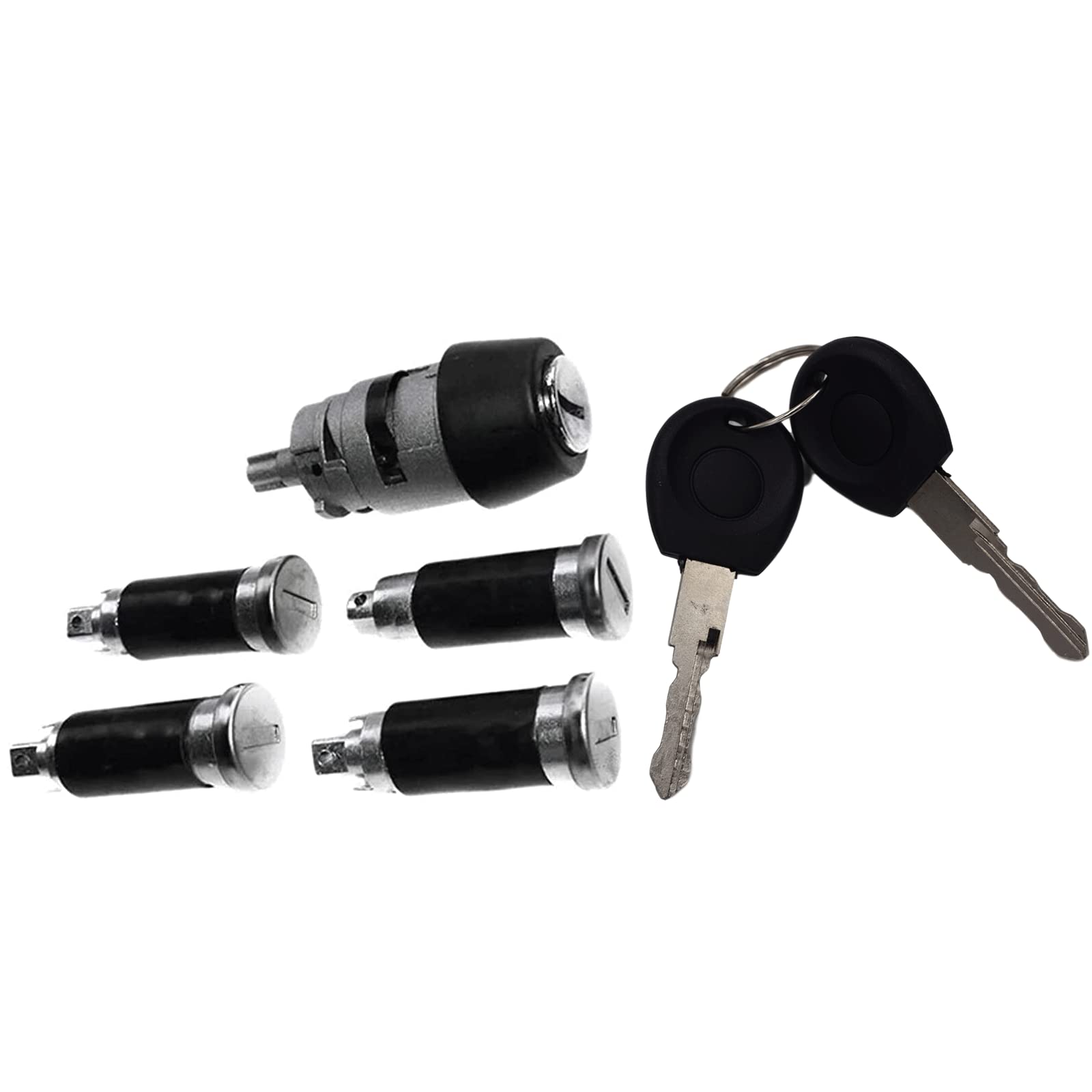 SET DI CHIAVI PER CILINDRO SERRATURA PORTA Compatibile con VW T4 Caravelle MK IV 1990-2003 Transporter (con 2 pulsanti, 4 serrature delle porte)