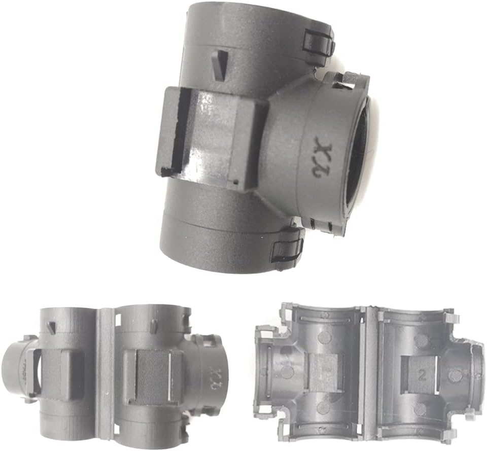 Wire Loom Tee Connector Openable Convolute Tubing T Fitting for 3/8" Conduit (5-Pack)