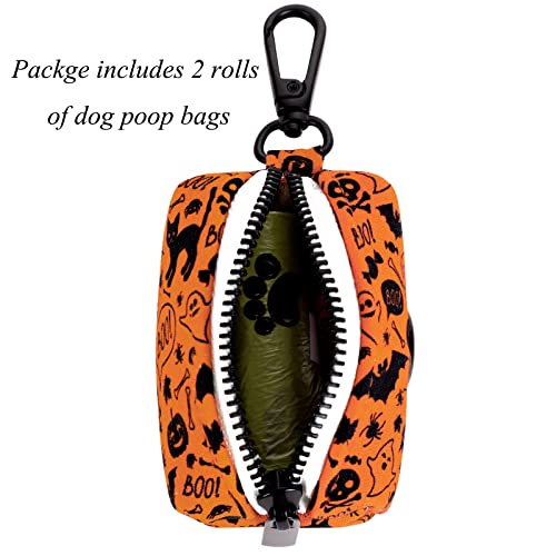 Image of Lionet Paws Cute Dog Poop Bag Holder, Cotton Dogs Bags Dispenser, Matching Dog Collar