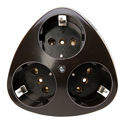 Preisvergleich Produktbild Kopp 100506004 Aufputz 3-fach Schutzkontakt-Steckdose, braun